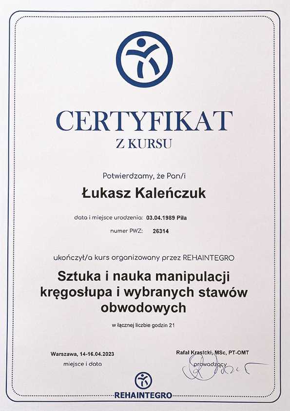 Skan certyfikatu